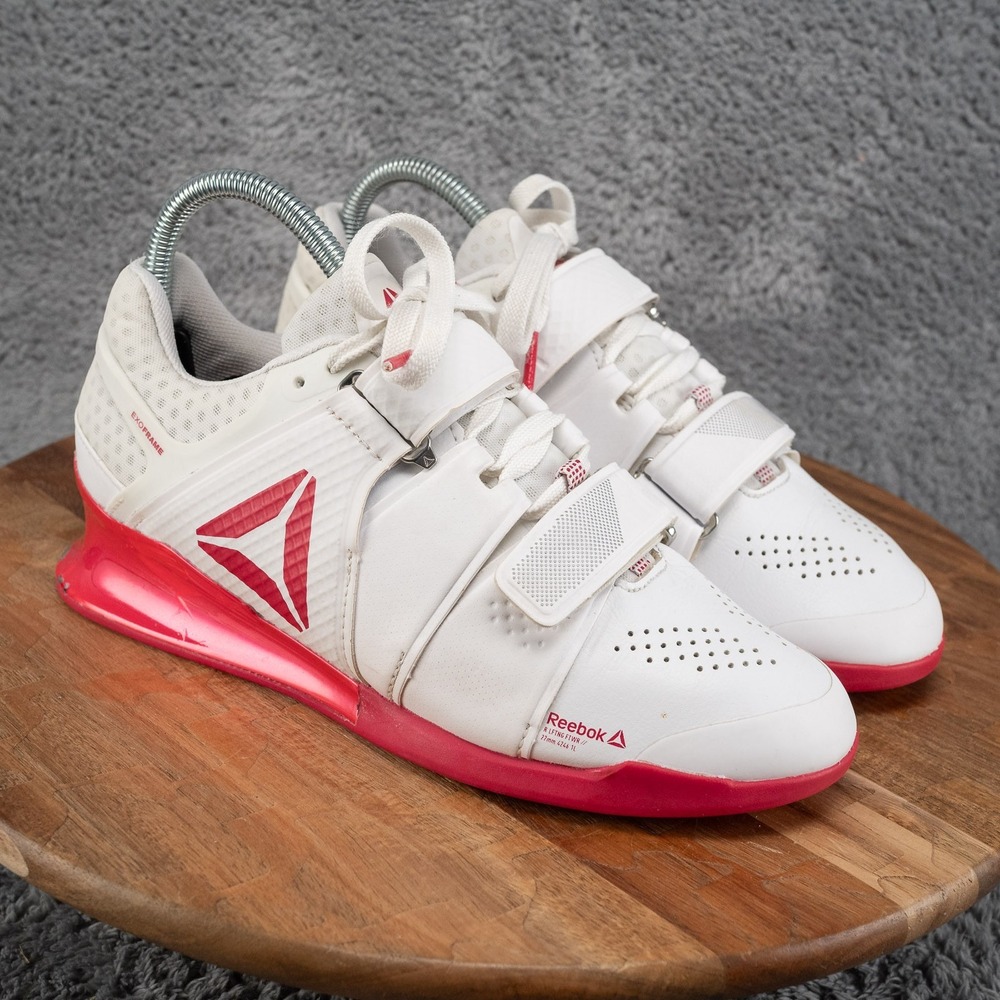 Reebok Legacy Weight Lifter Flexweave Squat Shoes CrossFit Pink White Womens 8